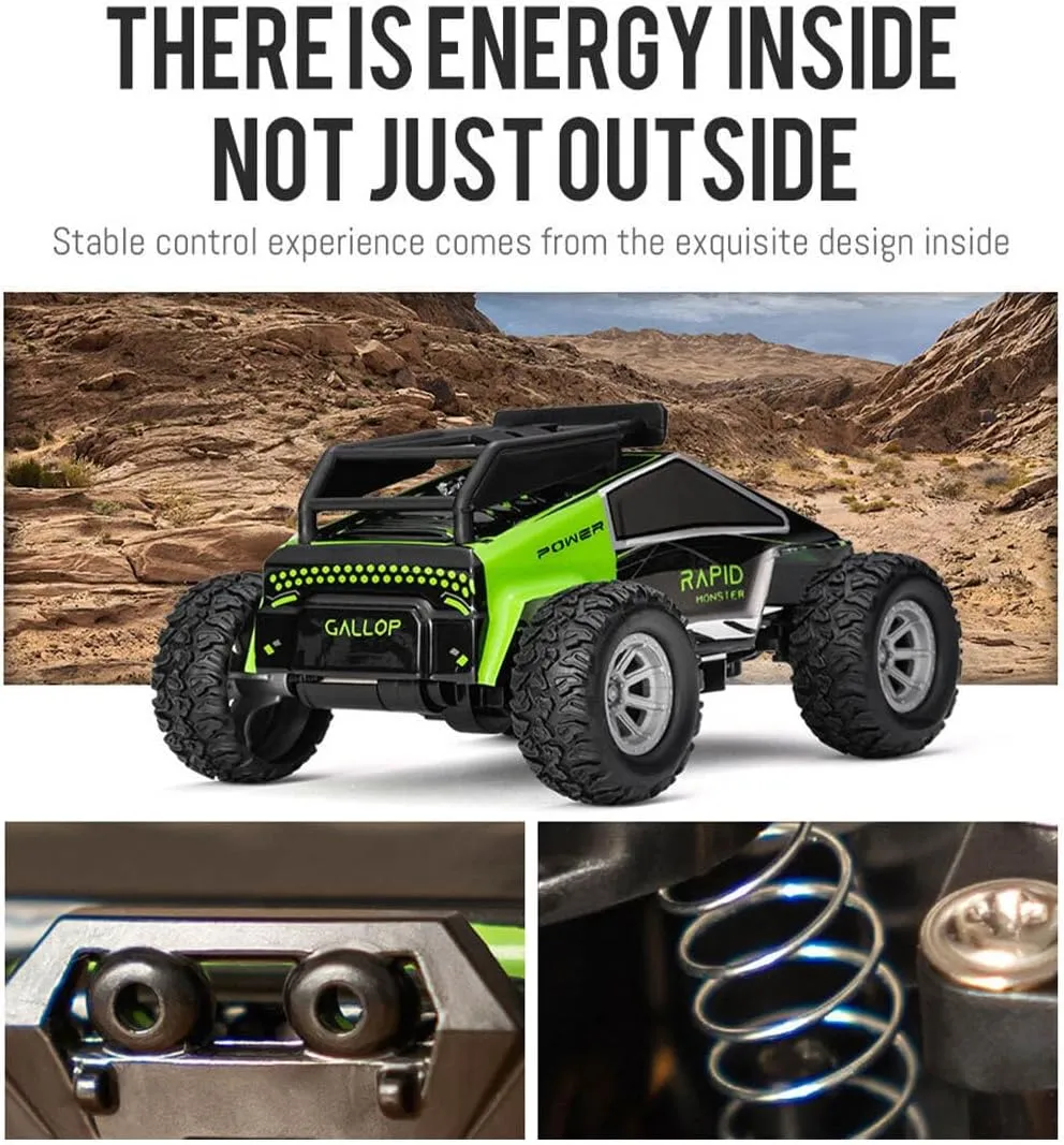 RC Car, S638 1/32 2.4G RC Mini Electric Drift Off-Road Vehicle Model, High Speed RC Drift Car RC Truck, Halloween Surprising Present for Boys (RTR Version/Green)