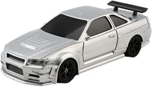 RC Drift Car, 1/43 Scale 2.4G Full Proportional RC Electric Mini Racing Drift Car Model with Lights Kit，RC Model Cars Gifts for Adults (RTR Version/Silver)