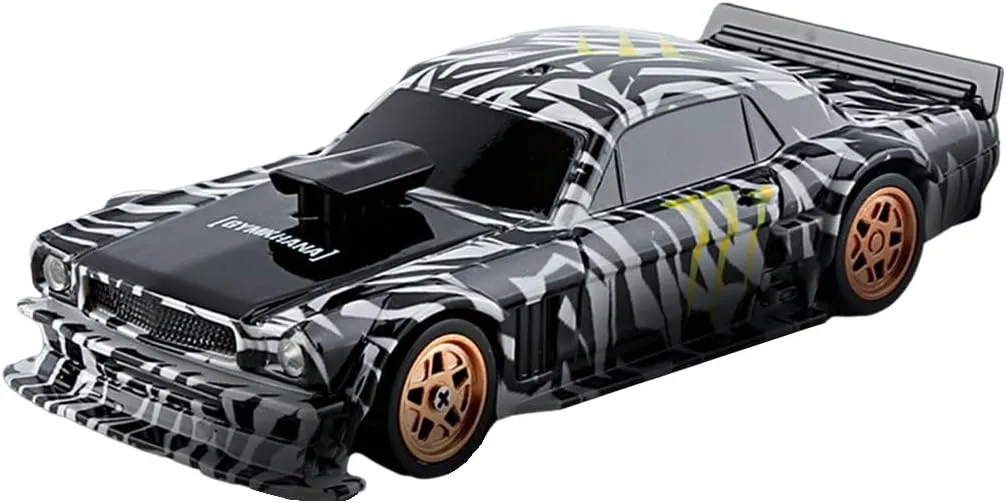 RC Drift Car with Gyro, 1/43 Scale 2.4G Full Proportional Control High Speed Electric Mini Racing Car Model with Lights and Drift Tires, RTR Sports Cars for Adults, Indoor/Outdoor Use