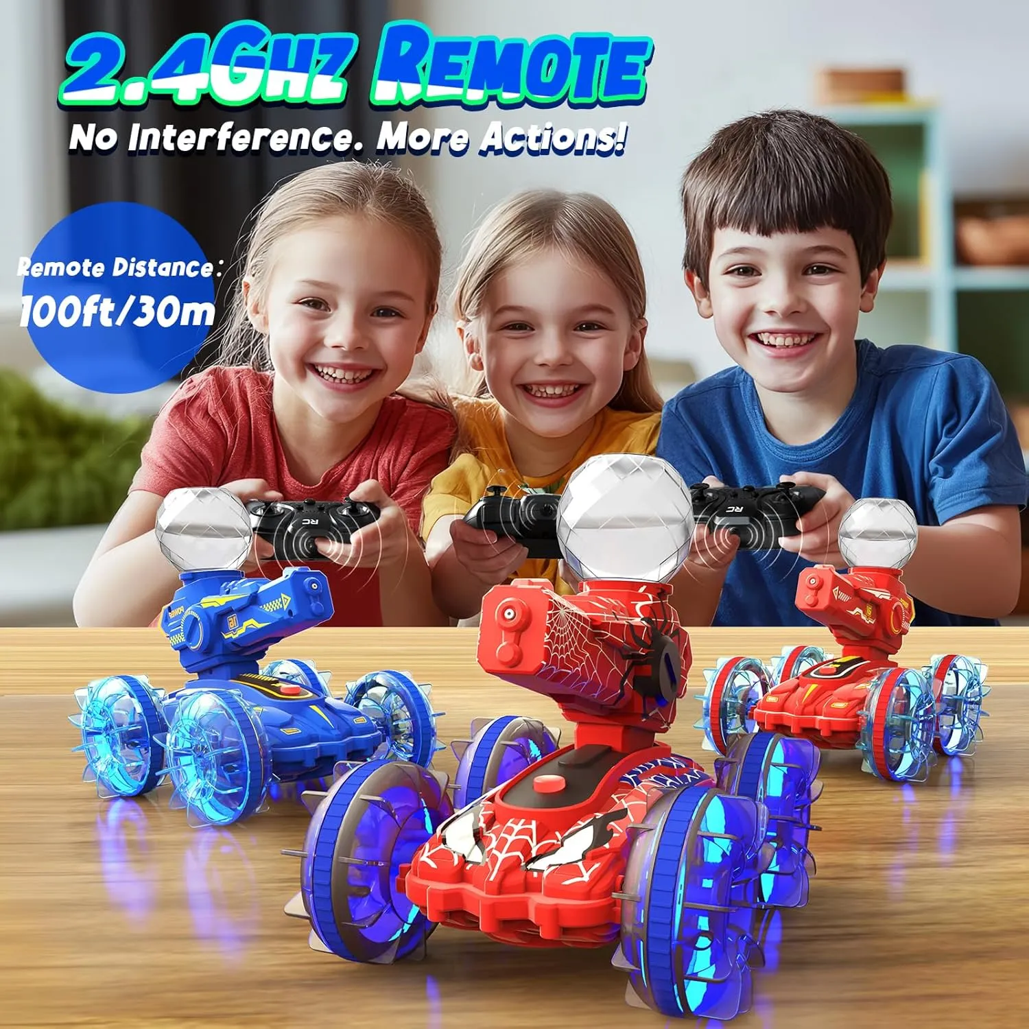 RC Submarine, 4-in-1 Waterproof Remote Control Car with Water Gun, Pool Toys for Kids Age 4-8 8-12, Amphibious RC Cars & RC Boat, Summer Outdoor Play Toy for Boy Girl Age 3  Birthday Gift