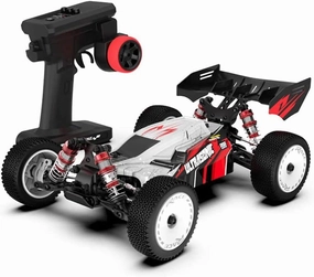 RC Car, 1/14 Scale 2.4GHz Remote Control Car, 4WD 60km/h High Speed Racing Car, Off-Road Buggy Drift Car RTR with Aluminum Alloy Chassis, Fast Race Buggy Hobby Car