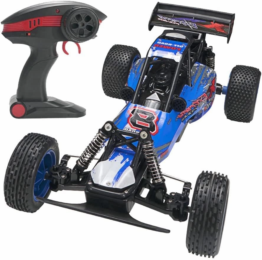 RC Cars, 2.4Ghz RC Truck High Speed Racing Car, 1:10 2WD Shock Resistant Short Course Rally Remote Control Cars Birthday Xmas Gift for Kids