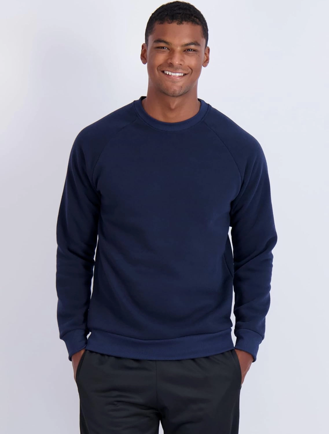 Real Essentials 3 Pack: Men's Soft Plush Fleece Crewneck Sweatshirt - Athletic Pullover Sweater (Available In Big & Tall)