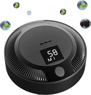 Rechargeable Refrigerator Air Purifier, Ozone Purification System, Screen design,3 Speed, Portable Mini refrigerator deodorizer for Car, Bedroom,Shoe Cabinet, Refrigerator (black)