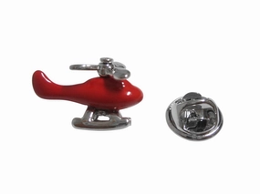 Red Helicopter Lapel Pin