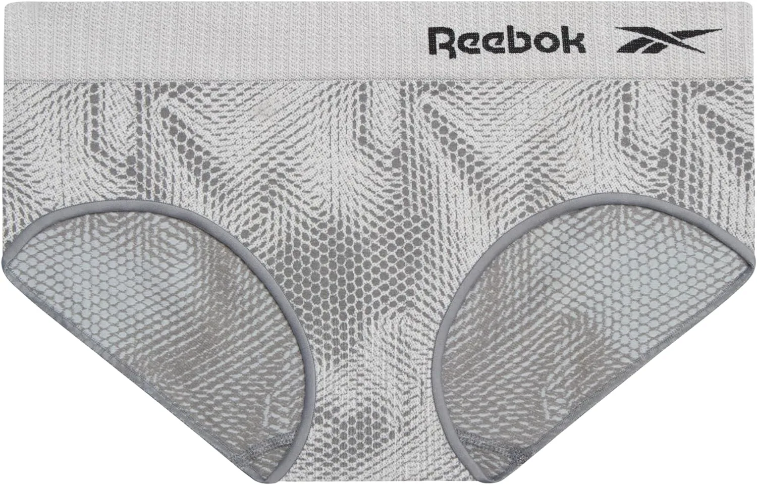 Reebok Hipster Panties for Women - 5 Pack Stretch Performance Seamless Underwear with Relaxed Tagless Waist (S-XL)