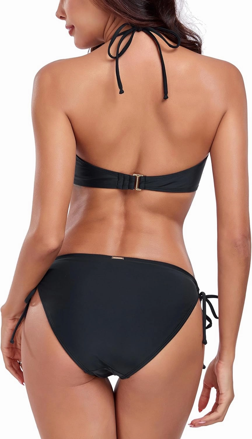 RELLECIGA Women's Halter Bikini Set Low Waisted Cute Bathing Suit