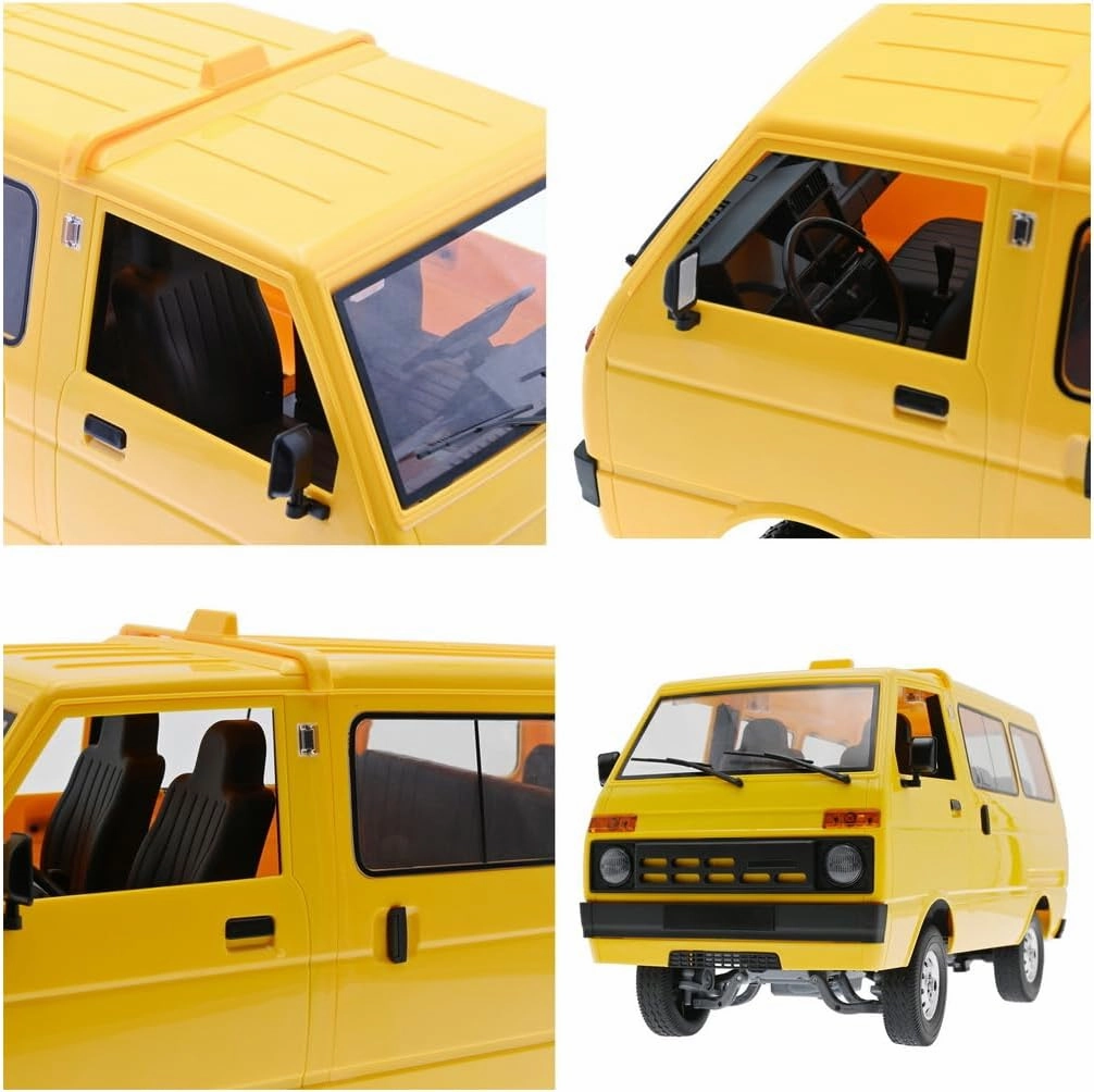 Remote Control Car WPL D42, 1/10 Scale 2.4G Simulation RC Van Mini Cabin Car RC Crawler, All Terrain Drifting Rc Crawler for Adults Hobby