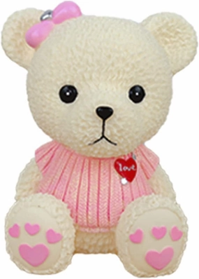 Resin Cartoon Teddy Bear Piggy Bank Cute Bear Coin Bank Coin Box Money Bank Coin Saving Box for Kids Gift