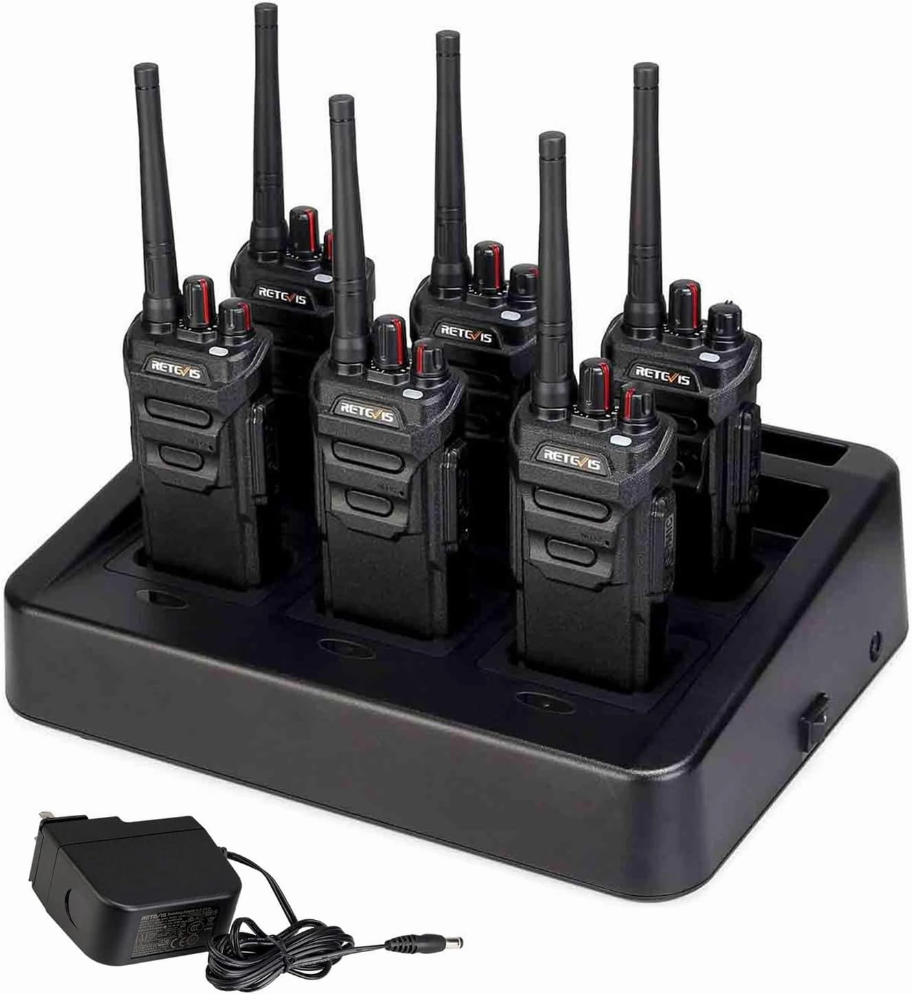Retevis RT48 Waterproof Walkie Talkies,Heavy Duty 2 Way Radio,Fully Dustproof,Waterproof up to 1m/30min(IP67),1200mAh Rechargeable Professional Two Way Radio,VOX,SOS,for Construction Business(6Pack)