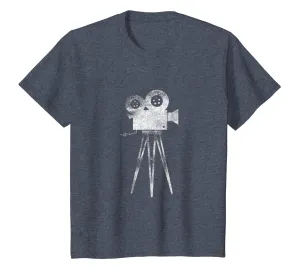 Retro Camera Cameraman Filmmaker Movie Director T Shirt Tee