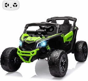 Ride on UTV Car, Licensed Can-Am Electric Off-Road UTV Car, Kids Truck w/Remote Control, Large Seat, Music, LED Lights, Spring Suspension, Ride on Toy for Boys Girls