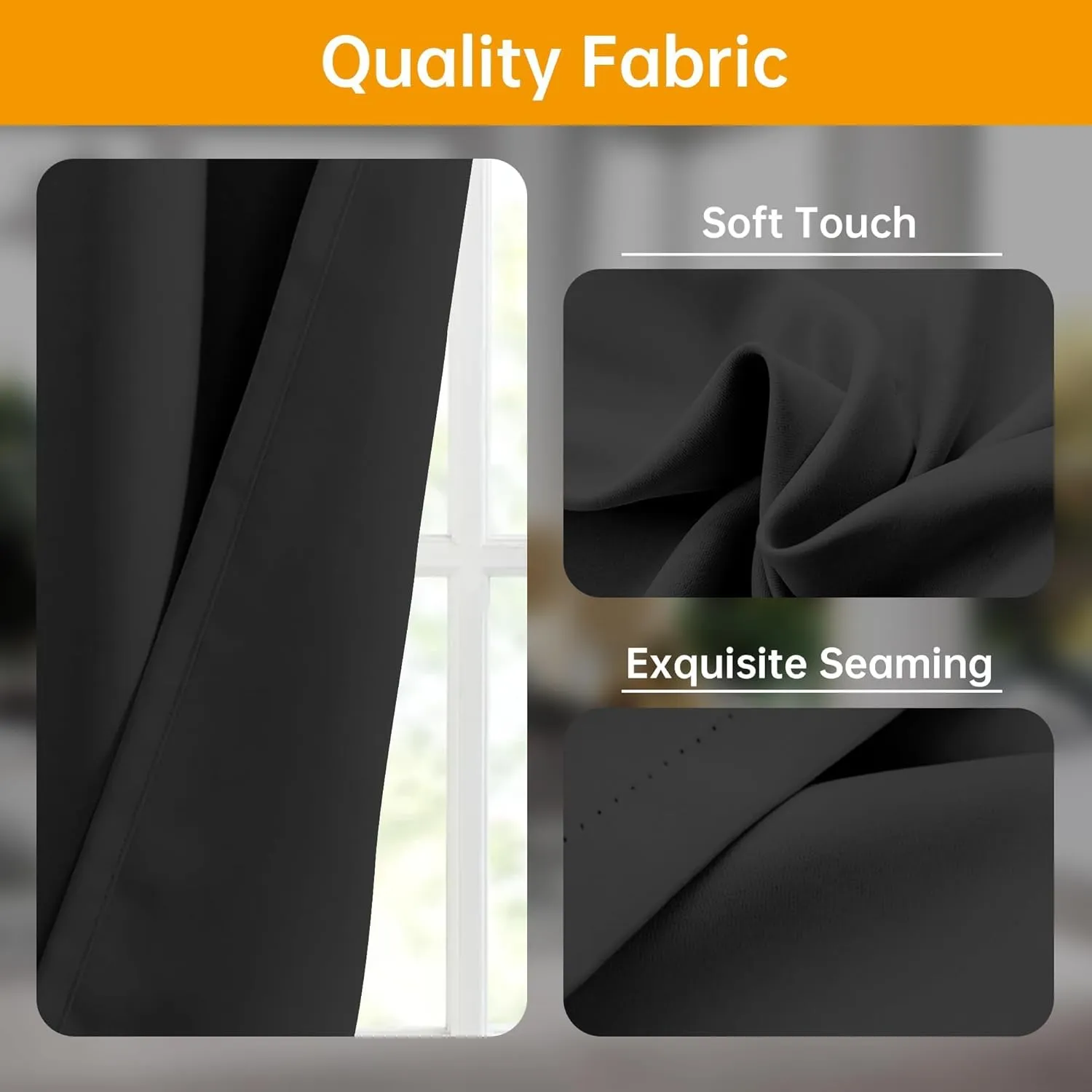 Room Divider Curtains Flexible Ceiling Tracks set Curtain track Ceiling Mount Blackout Curtain for Living Room Bedroom Ceiling Curtain Rod Privacy Dividers Panels W150 x H84 Black Drape & Black rail