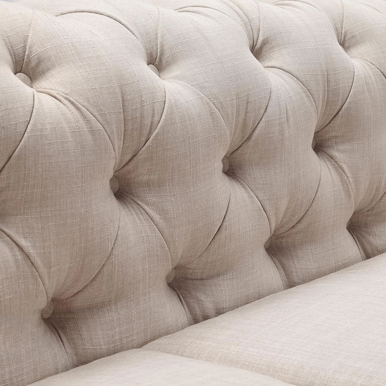 Rosevera Genevieve Upholstered Tufted Loveseat Couch,Chesterfield Sofa loveseat with Armrest Scroll Arm Sofa Couch, Sectional Sofa for Living Room Office