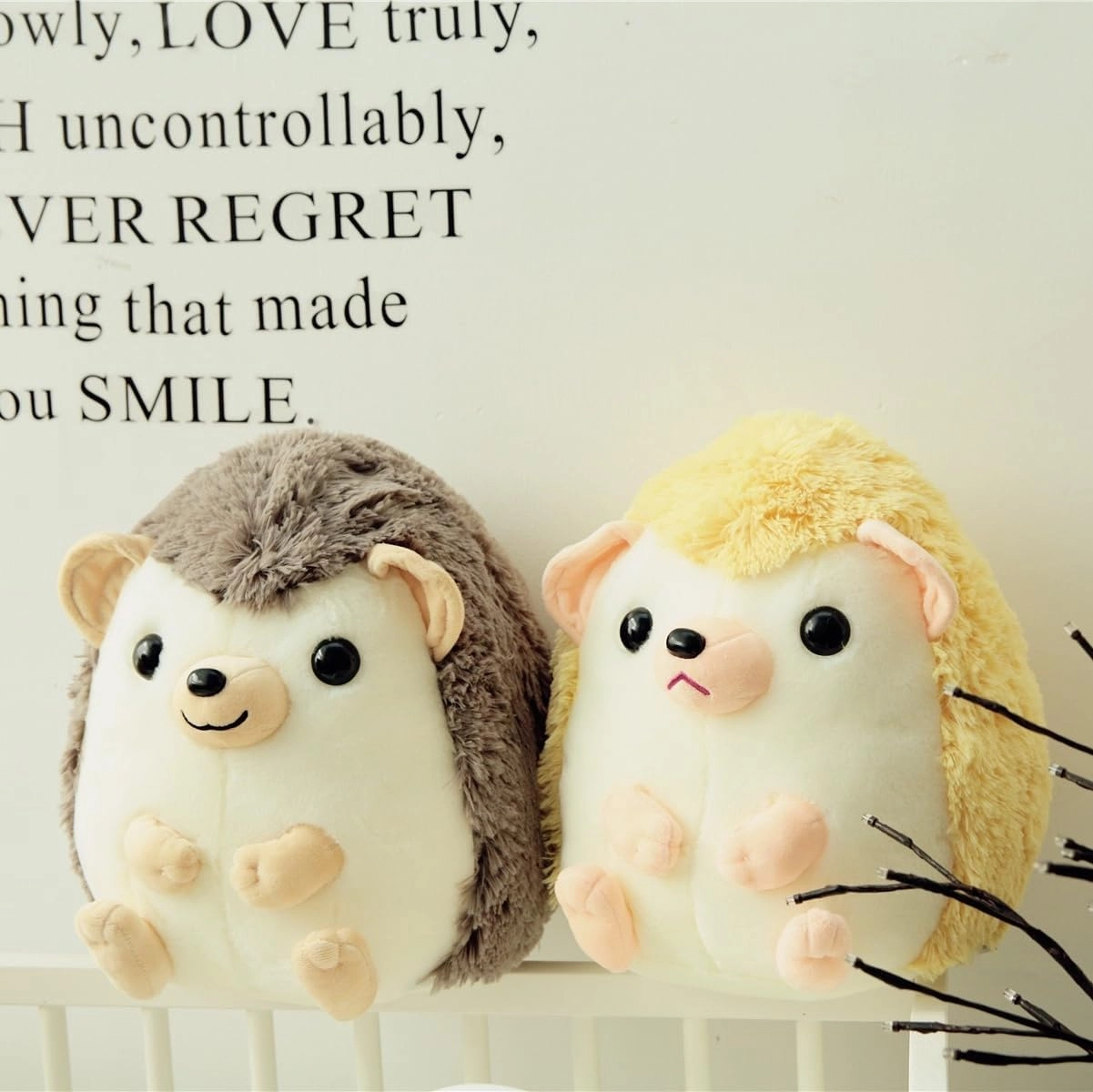Ryttir 13.8 Inch Chubby Big Hedgehog Stuffed Animal, Adventure Stuffed Hedgehogs Toy, Brave Boy's and Girl's Room Decor, Funny Gift for Kids and Women