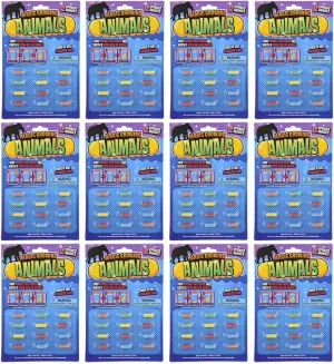 Safari Animal Sponges - 12 Packs of 12 Capsules Each (144 Capsules) - Grow an Animal in Water - Toy Bath Fun Science Expanding Novelty Magic Absorbent (12 Packs with 12 Capsules Each (144 Capsules))