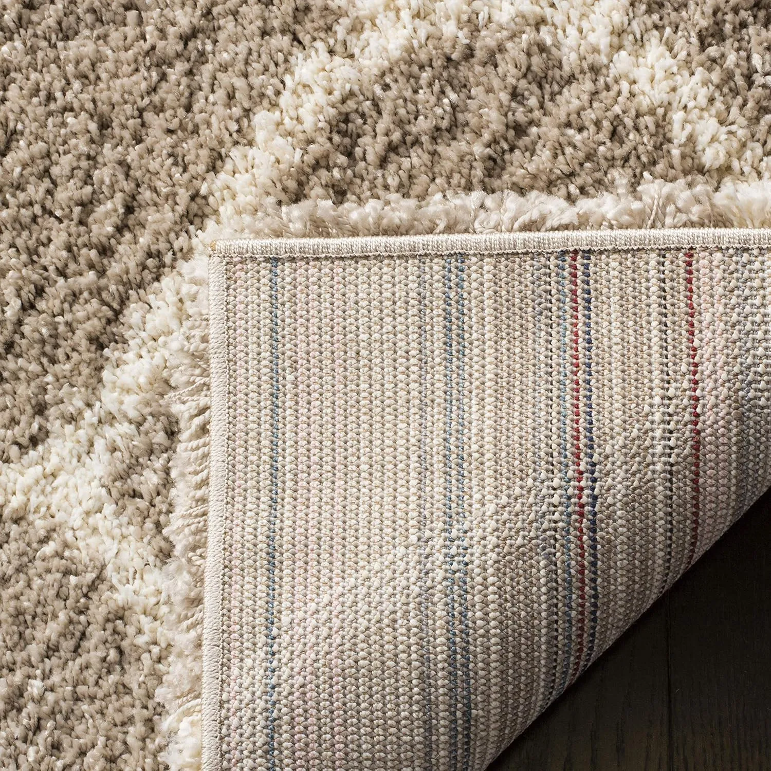 SAFAVIEH Hudson Shag Collection Accent Rug - 2'3" x 3'9", Beige & Ivory, Trellis Design, Non-Shedding & Easy Care, 2-inch Thick Ideal for High Traffic Areas in Entryway, Living Room, Bedroom (SGH280S)