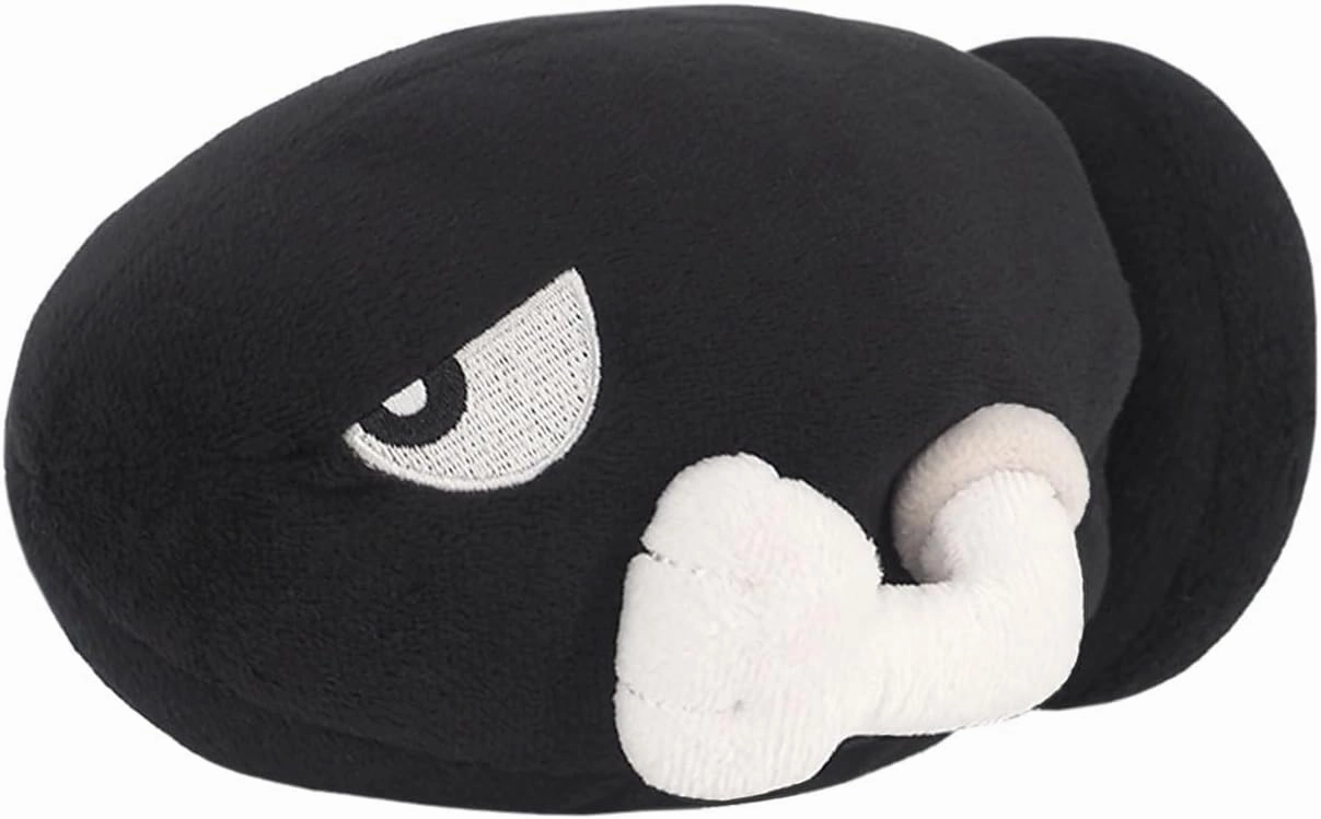 Sanei Super Mario All Star Collection 6" Bullet Bill Plush, Small