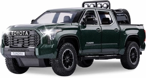 SASBSC Tundra Truck Toys for 3 4 5 6 7 Year Old Boys Off-Road Pickup Toy Trucks for Boys Age 3-5 Diecast Metal Trucks with Light and Sound Pull Back Toy Cars Birthday Gift for Kids Green