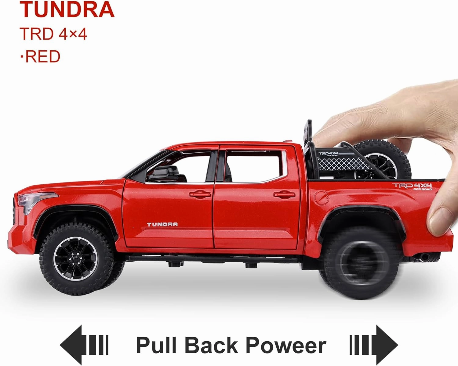 SASBSC Tundra Truck Toys for 3 4 5 6 7 Year Old Boys Pickup Toy Trucks for Boys Age 3-7 Diecast Metal Trucks with Light and Sound Pull Back Toy Cars Gift for Kids