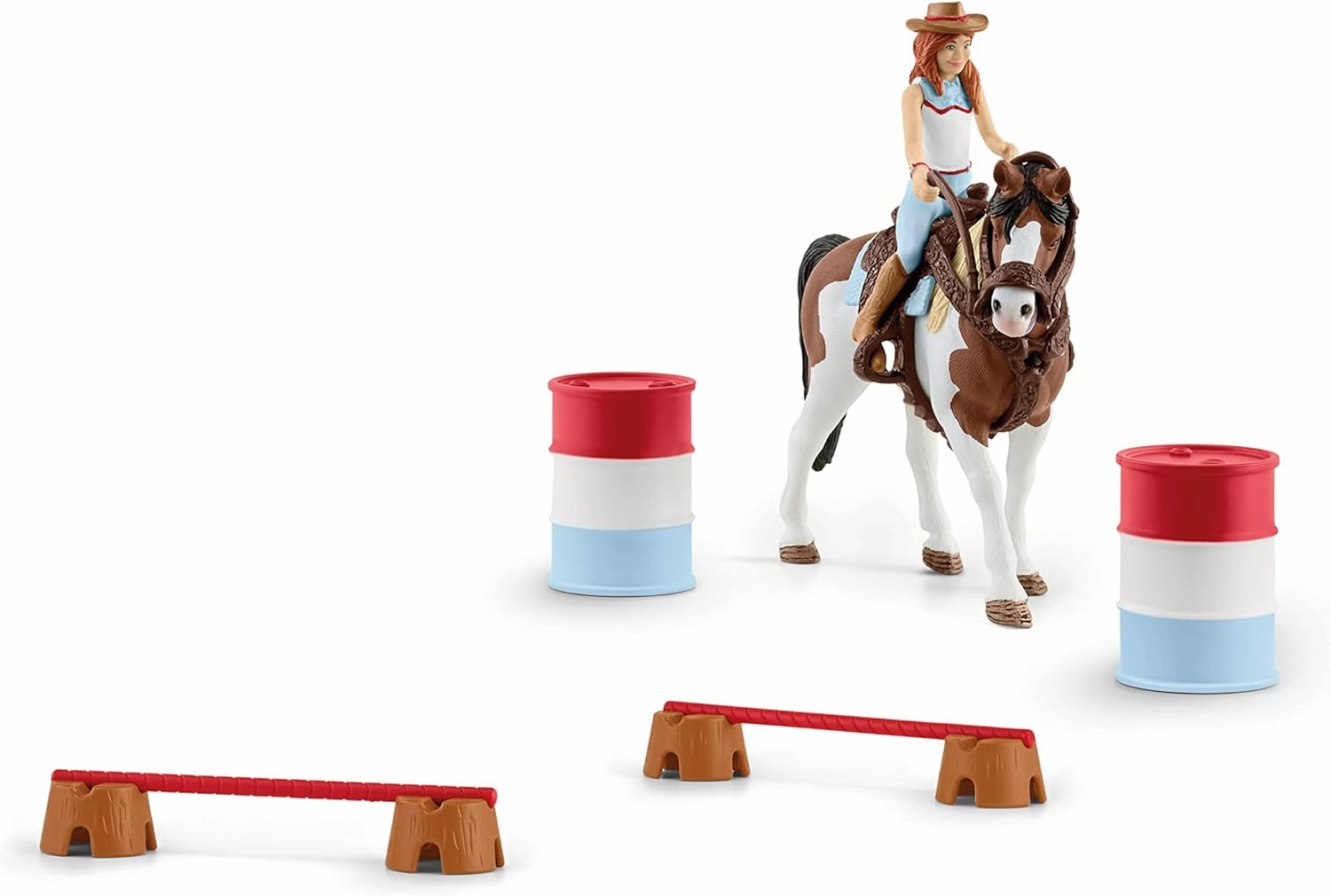 Schleich Horse Club 12-Piece Hannah's Riding Horse Set - Rodeo Riding with Cowgirl and Horse, Realistic Western Rodeo Farm Animal Toys and Accessories, Gift for Toddlers, Boys, and Girls Ages 5 