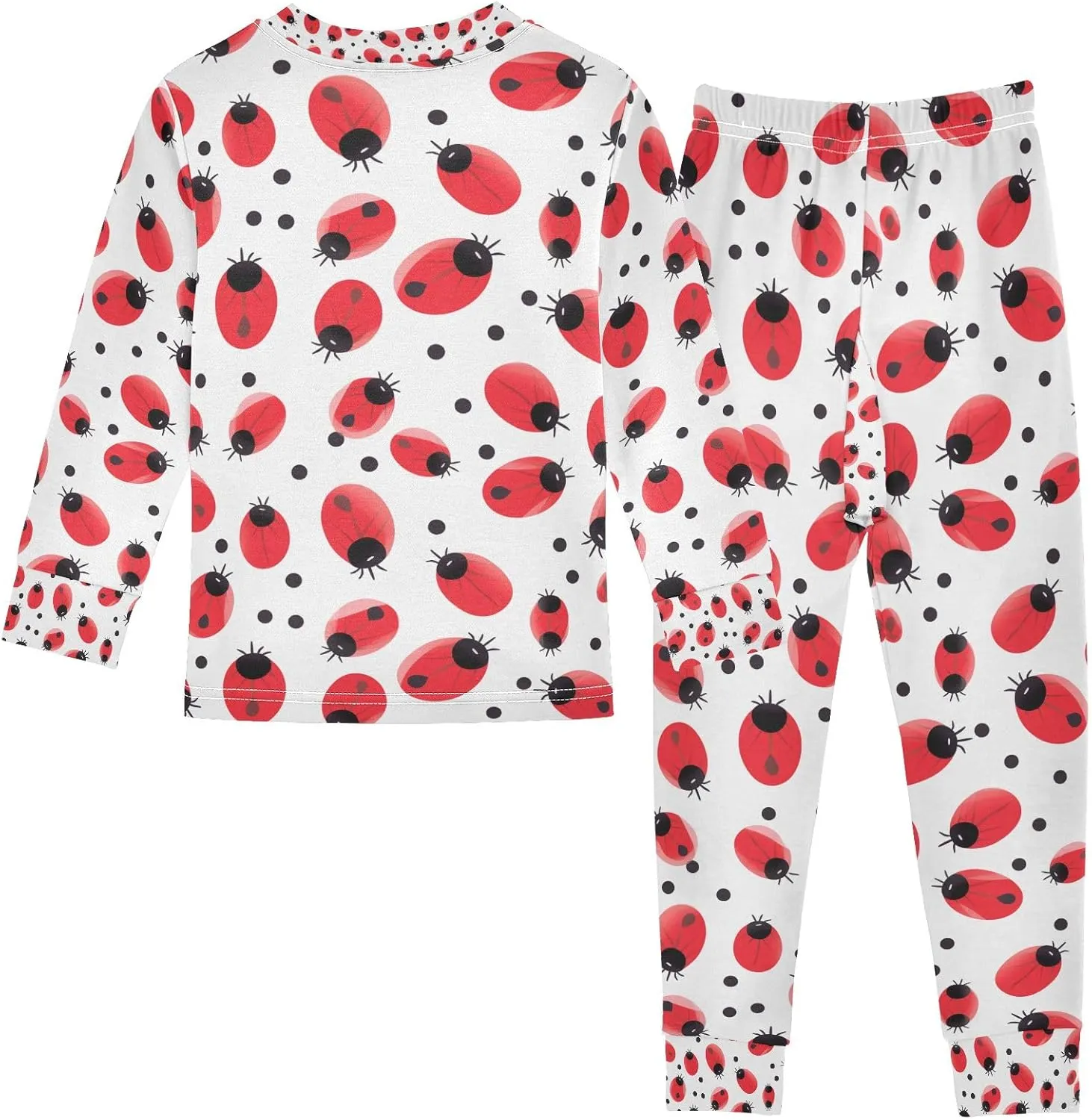 senya Coccinella Septempunctata Pajamas Set Long Sleeve Soft Cotton Sleepwear 2 Piece