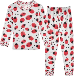 senya Coccinella Septempunctata Pajamas Set Long Sleeve Soft Cotton Sleepwear 2 Piece