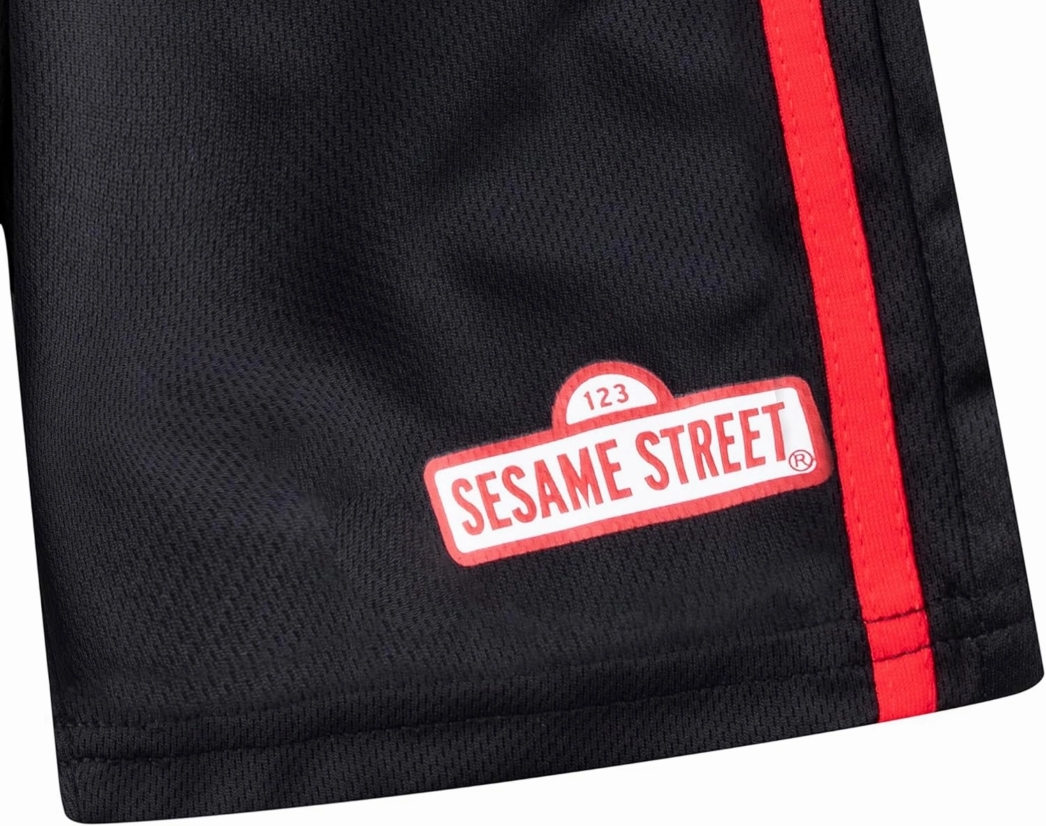 Sesame Street Boys’ Elmo and Cookie Monster Tee and Short Set for Infant and Toddler – Red/Blue