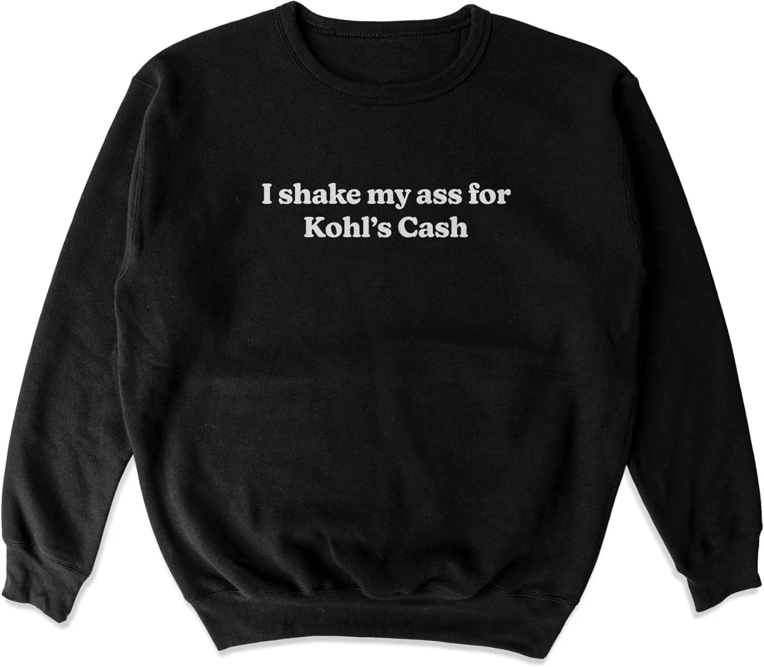 Shake My Ass Simple Crew Sweatshirt, Trendy Novelty Long Sleeve Pullover For Men & Women, Soft Material