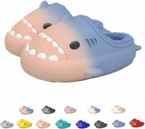 Sharklas, Sharklas Originales Kids, Waterproof Shark Slippers, Winter Plush Fluffy Warmth Shark Slides For Adults