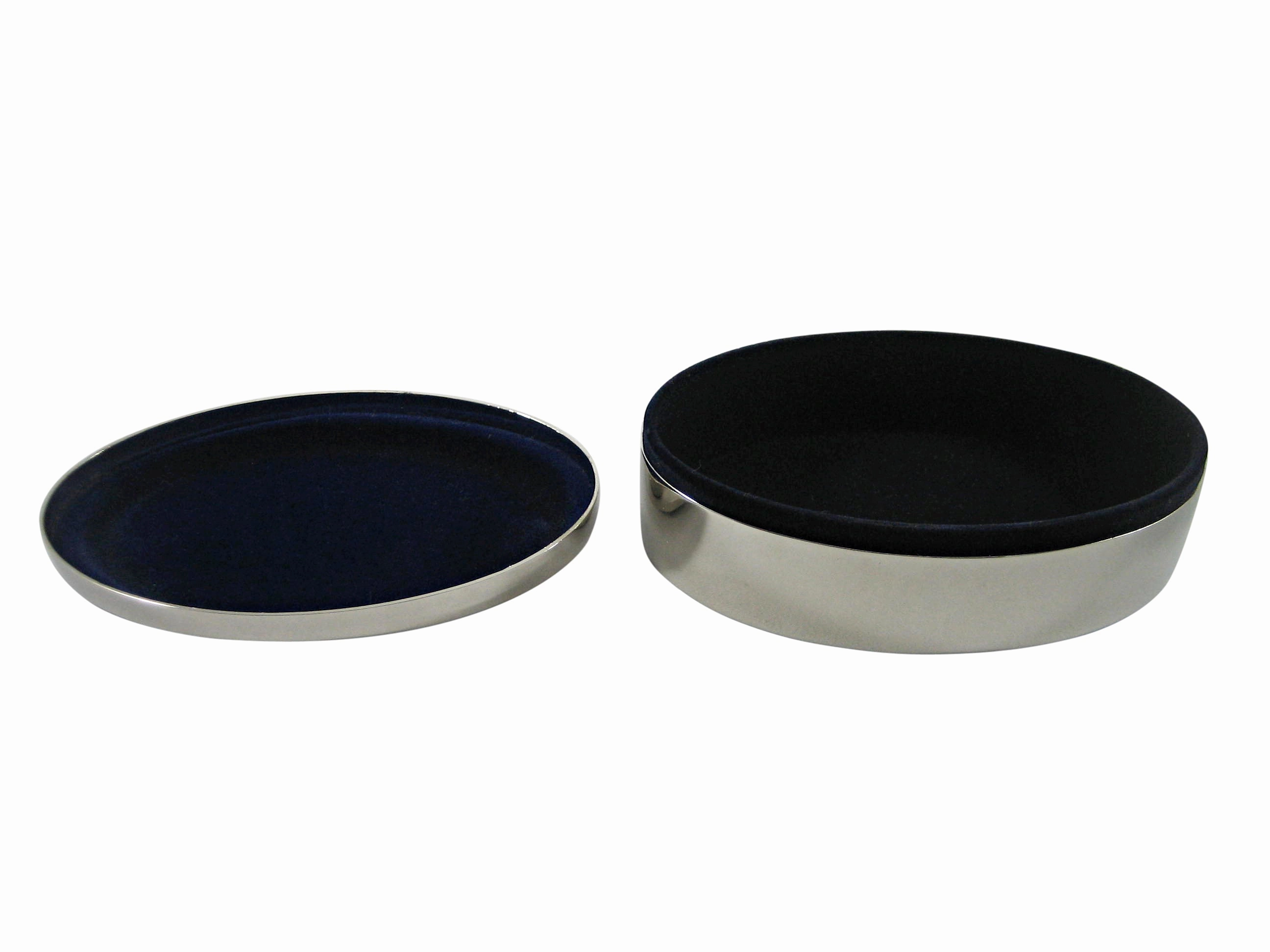 Silver Toned Helicopter Oval Trinket Jewelry Box