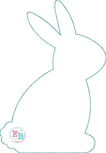 Simple Bunny Bean Stitch Applique