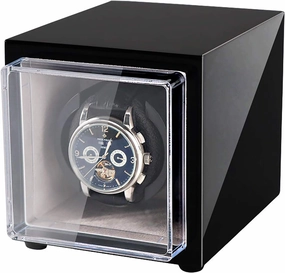 Single Watch Shaker Automatic Mechanical Watch Winding Box Dual-Power Rotating Watch Device Watch Storage Case Mini Watch Winder Dedicated to Safe Quiet and Well