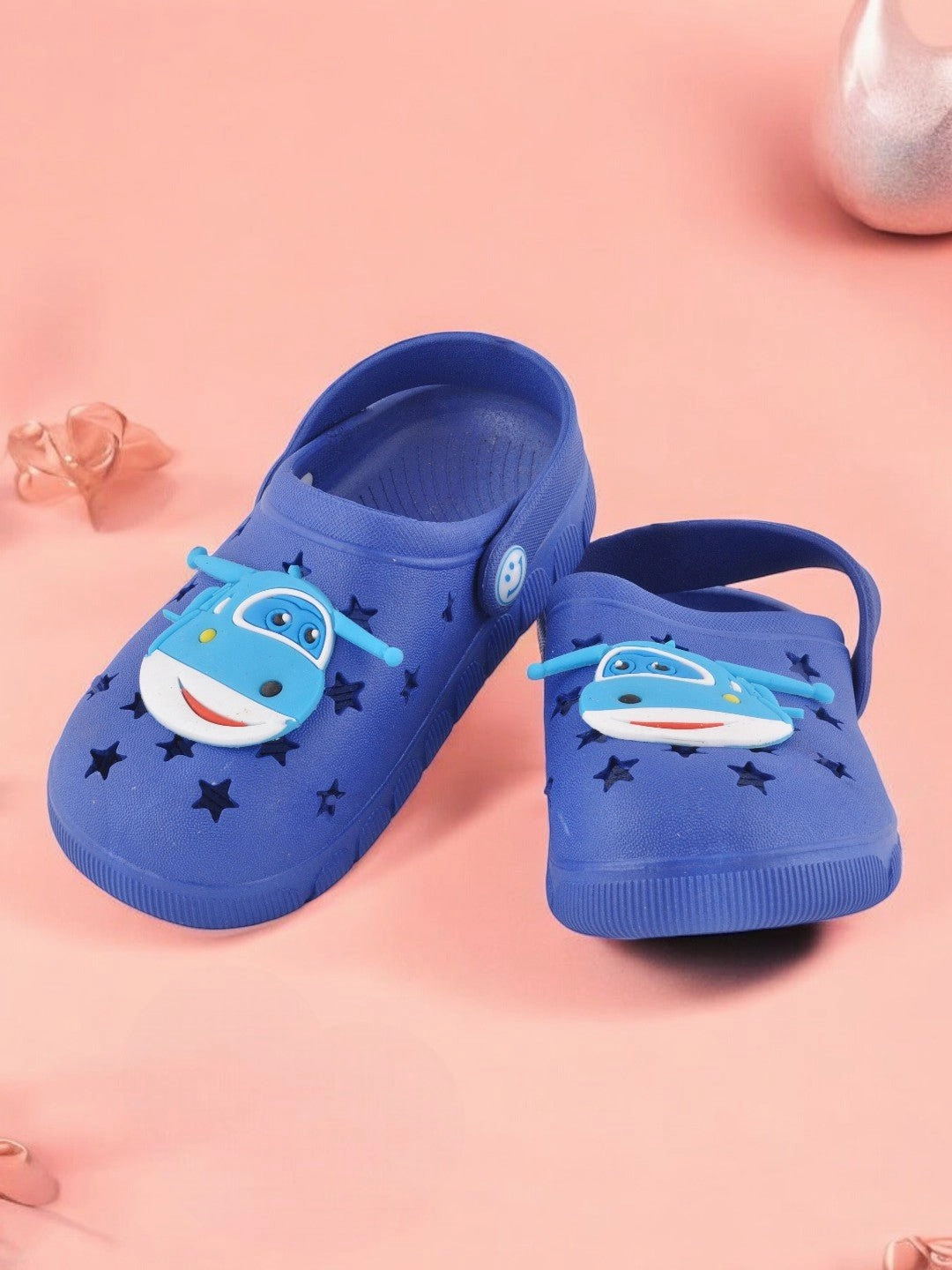 Sky High Adventures: Boys' Dark Blue Helicopter Clogs