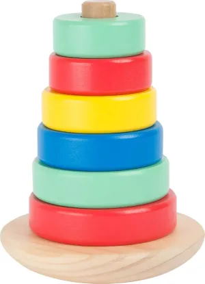 Small Foot Wooden Toys Game of Skill Stacking Tower Move it! playset Designed for Children 12  Months, Multi (10946)