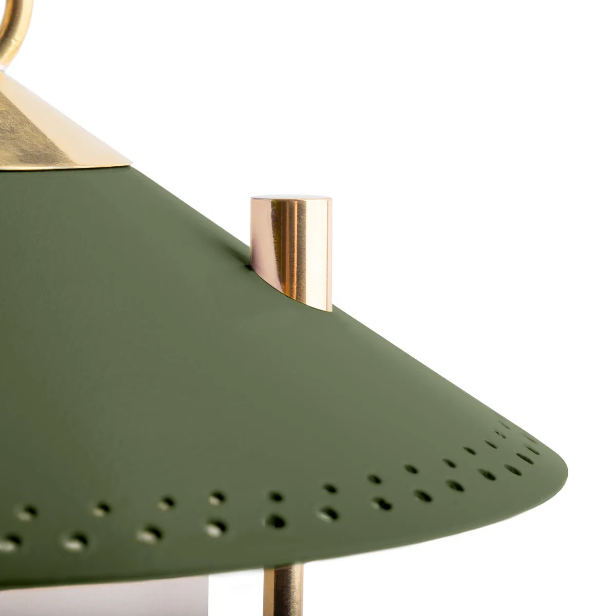 smaller Stefan cordless lantern in Moss by the Novogratz