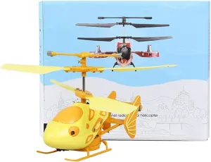 Smart Sensor Mini Cartoon Plane Children Toy Airplane Two-Channel Remote Control Flying Fish Boy Girl Adult Gift 2.4G Wireless RC Helicopter with Gyroscope