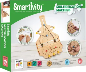 Smartivity Multiplication Machine 3D Wooden Model Engineering Educational Toy for Kids Ages 6 and Up, includes Rubber Bands, Engineered Wood Components, Instruction Manual, Learner's Log