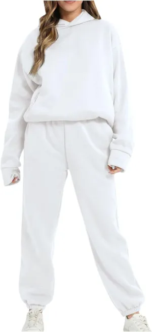 SMIDOW Sweatshirt Sets for Women Hoodie Sweatshirt Matching Sweatpants Lounge Set Fashion Loungewear Y2K Clothes