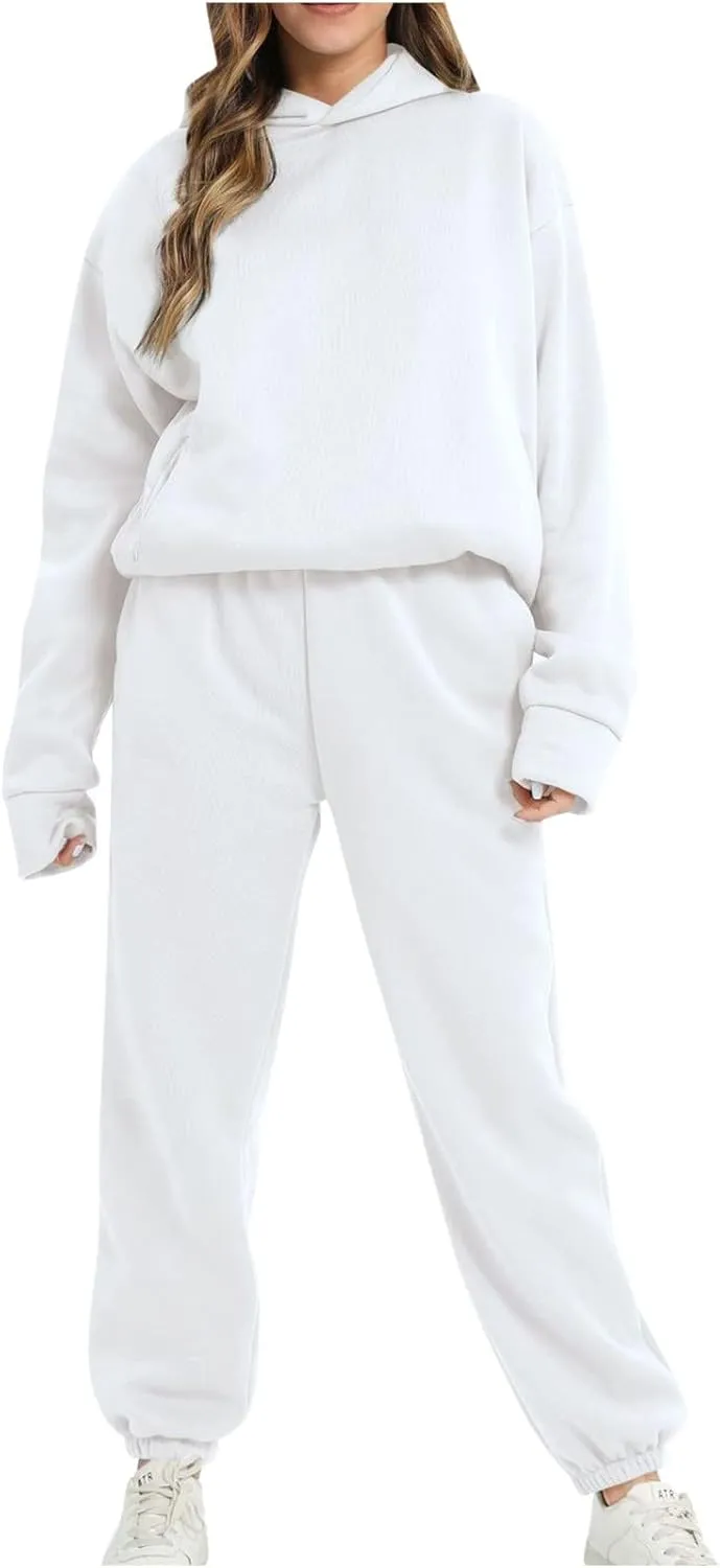 SMIDOW Sweatshirt Sets for Women Hoodie Sweatshirt Matching Sweatpants Lounge Set Fashion Loungewear Y2K Clothes