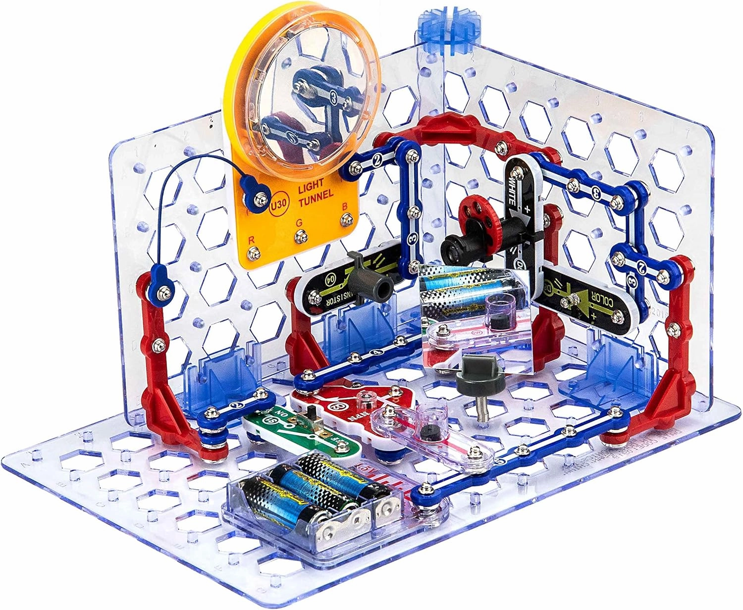 Snap Circuits 3D Illumination Electronics Exploration Kit | Over 150 STEM Projects | Full Color Project Manual | 50 Parts | STEM Educational Toys for Kids 8 