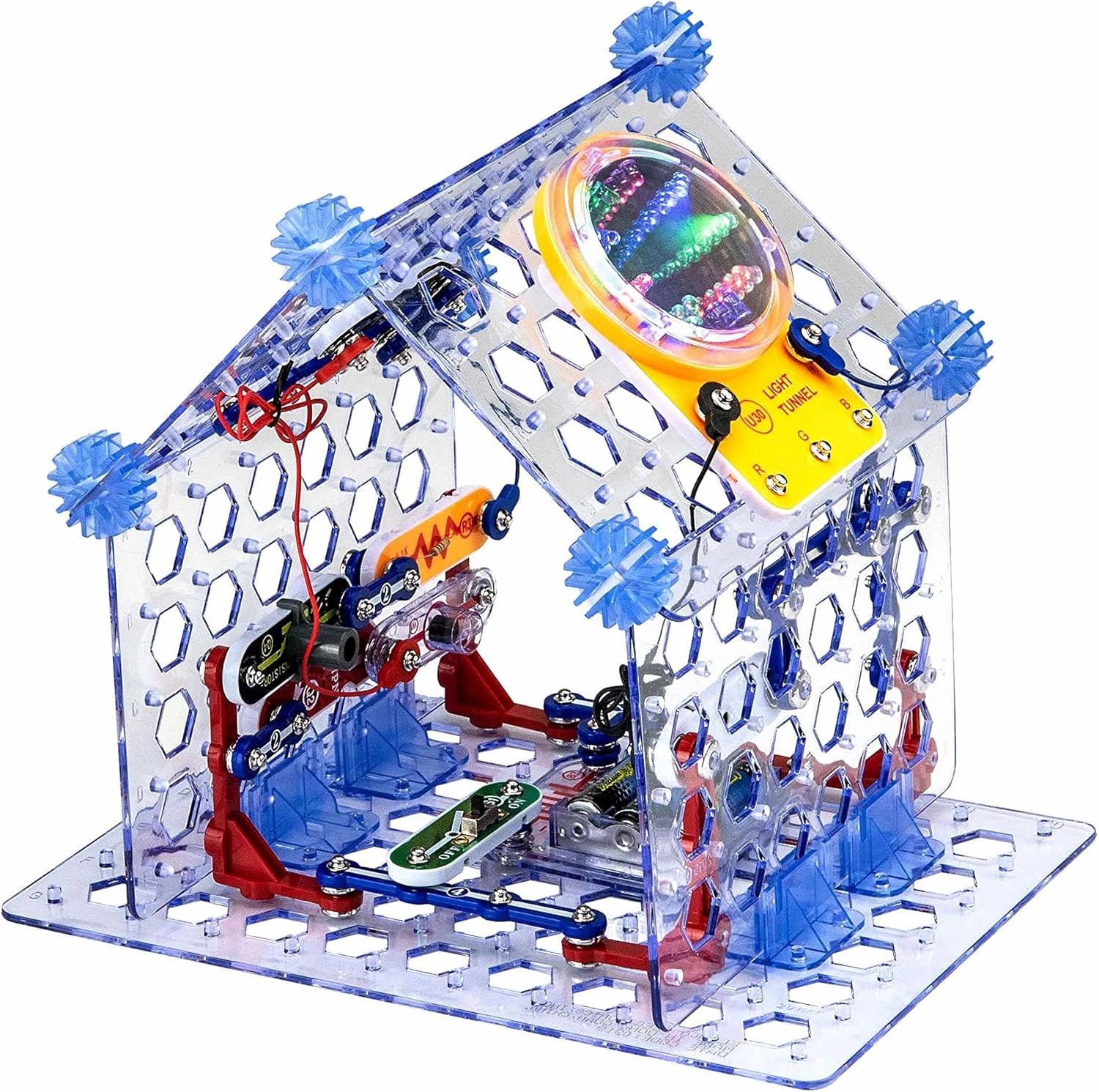 Snap Circuits 3D Illumination Electronics Exploration Kit | Over 150 STEM Projects | Full Color Project Manual | 50 Parts | STEM Educational Toys for Kids 8 