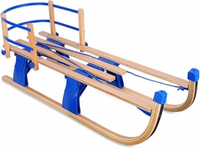 Snow Sled,Foldable Kids Sled with Backrest Sand Sled with Pull Rope Heavy Duty Sleds Winter Outdoor Wood Sled for Children Toboggan for Family Activities