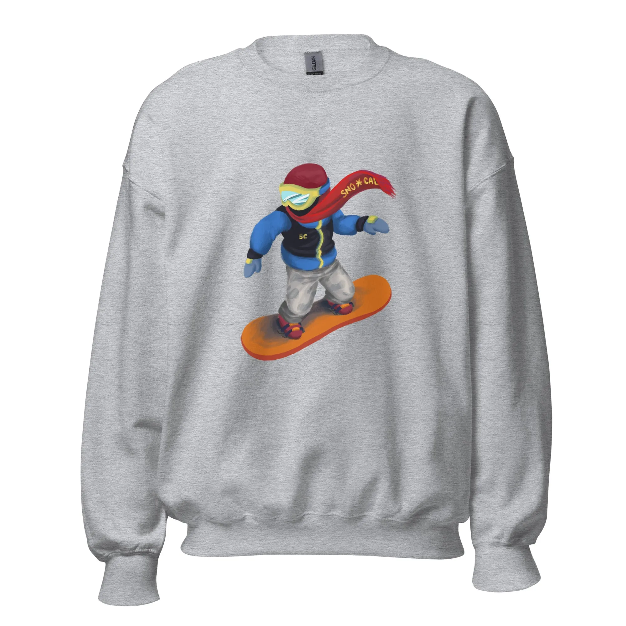 Snowboard Emoji Crewneck Sweatshirt