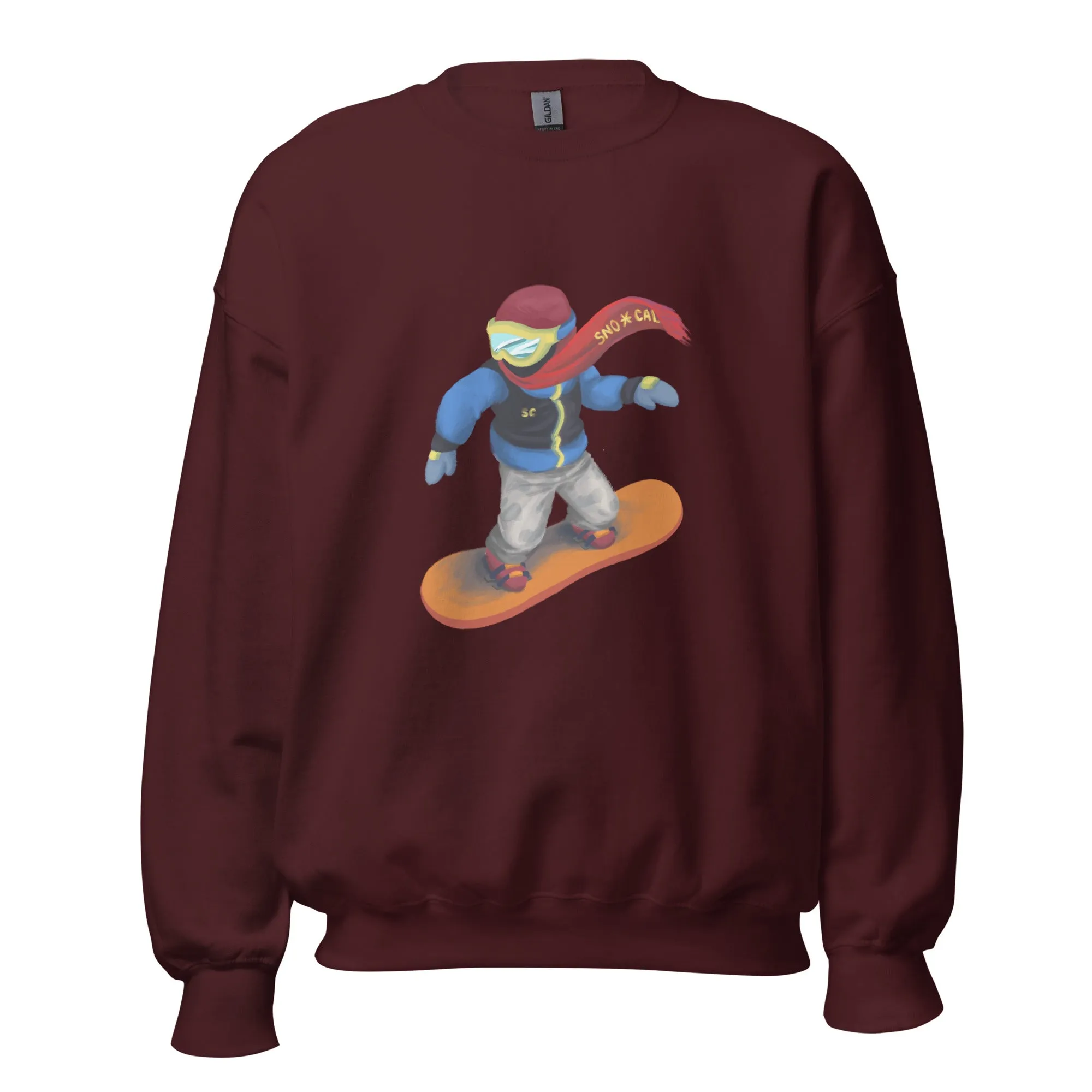 Snowboard Emoji Crewneck Sweatshirt