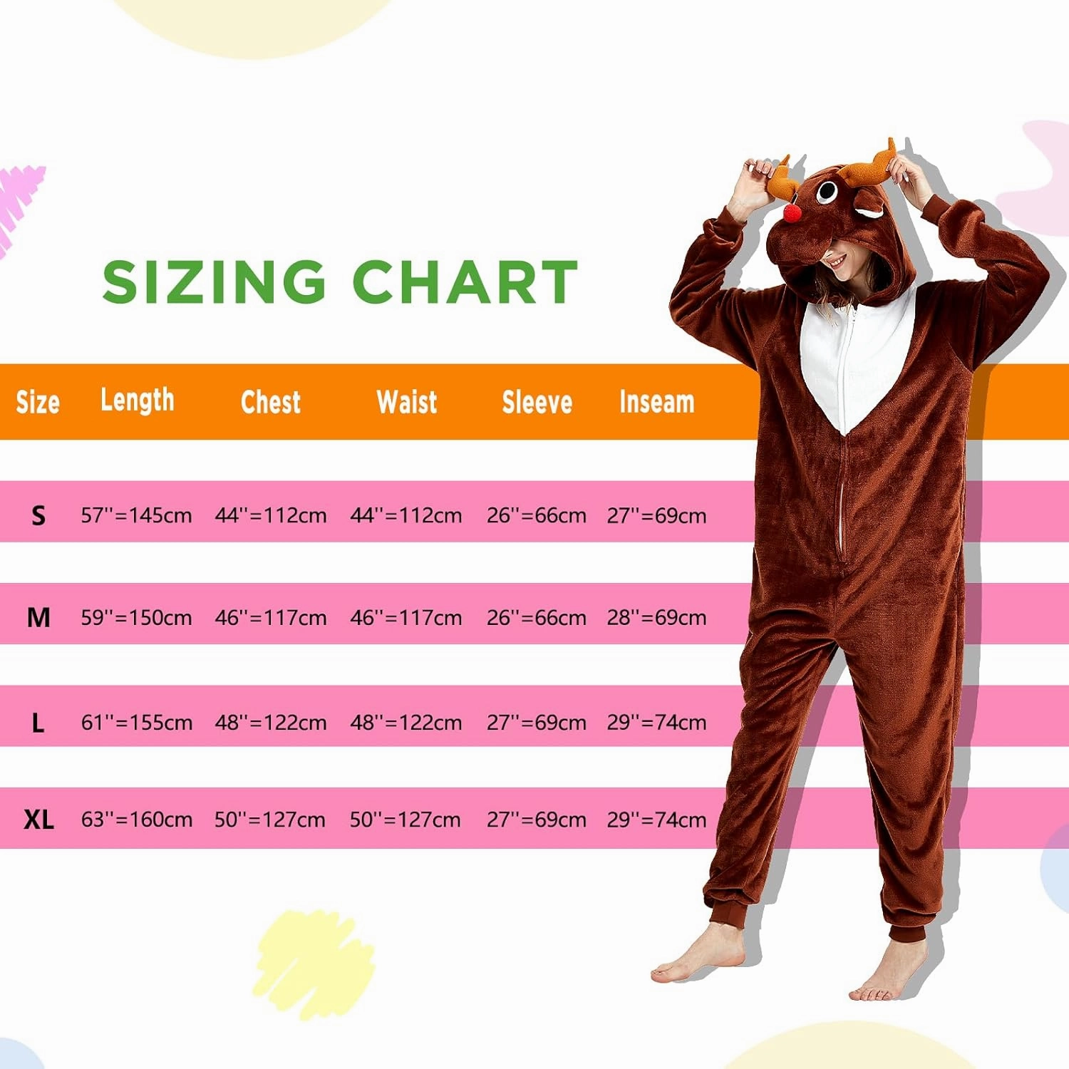 Snug Fit Adult Unisex Onesie Cosplay Costume，One Piece Pajama Halloween Homewear Suit for Women and Men