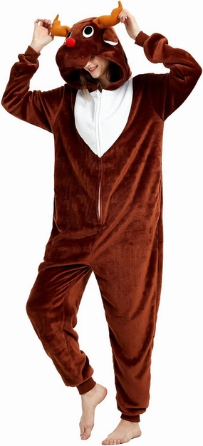 Snug Fit Adult Unisex Onesie Cosplay Costume，One Piece Pajama Halloween Homewear Suit for Women and Men
