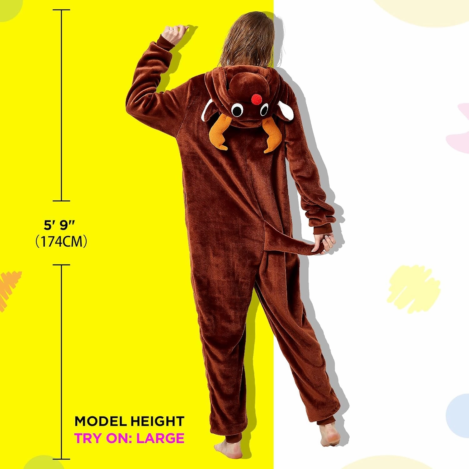Snug Fit Adult Unisex Onesie Cosplay Costume，One Piece Pajama Halloween Homewear Suit for Women and Men
