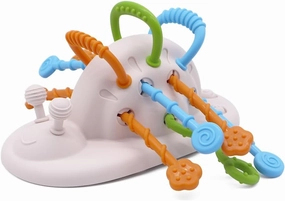 Socub Montessori Toys for Babies 1 2 3 Years | Sensory Pull & Chew Toy with Suction Cups for Toddlers 12-24 Months | BPA-Free Silicone Teething Toy for Travel, Highchair & Airplane Activities