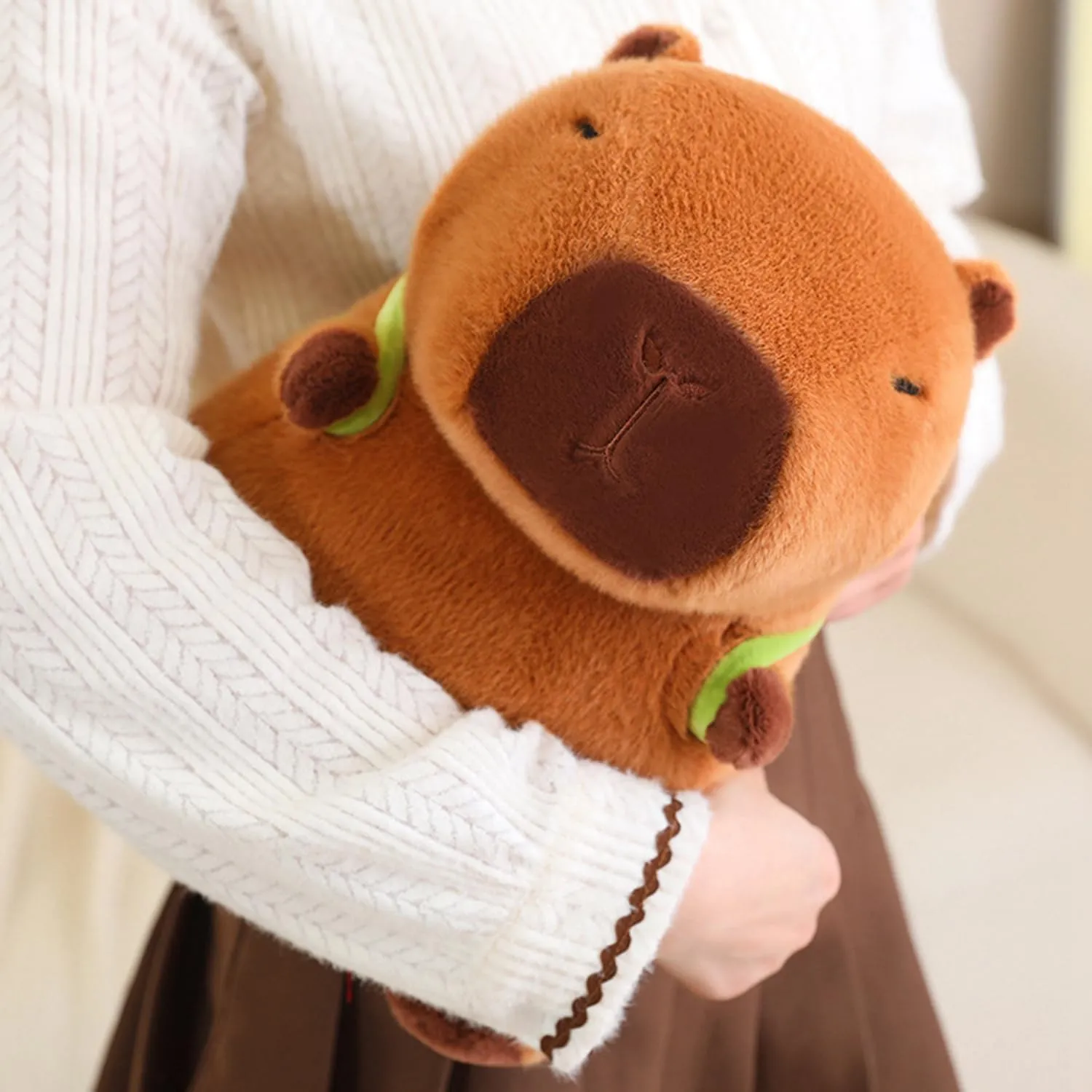 Soft Capybara Stuffed Animals Capybara Plush Toys Plushies with Turtle Backpack Cuddly Doll Gift for Kids and Lovers